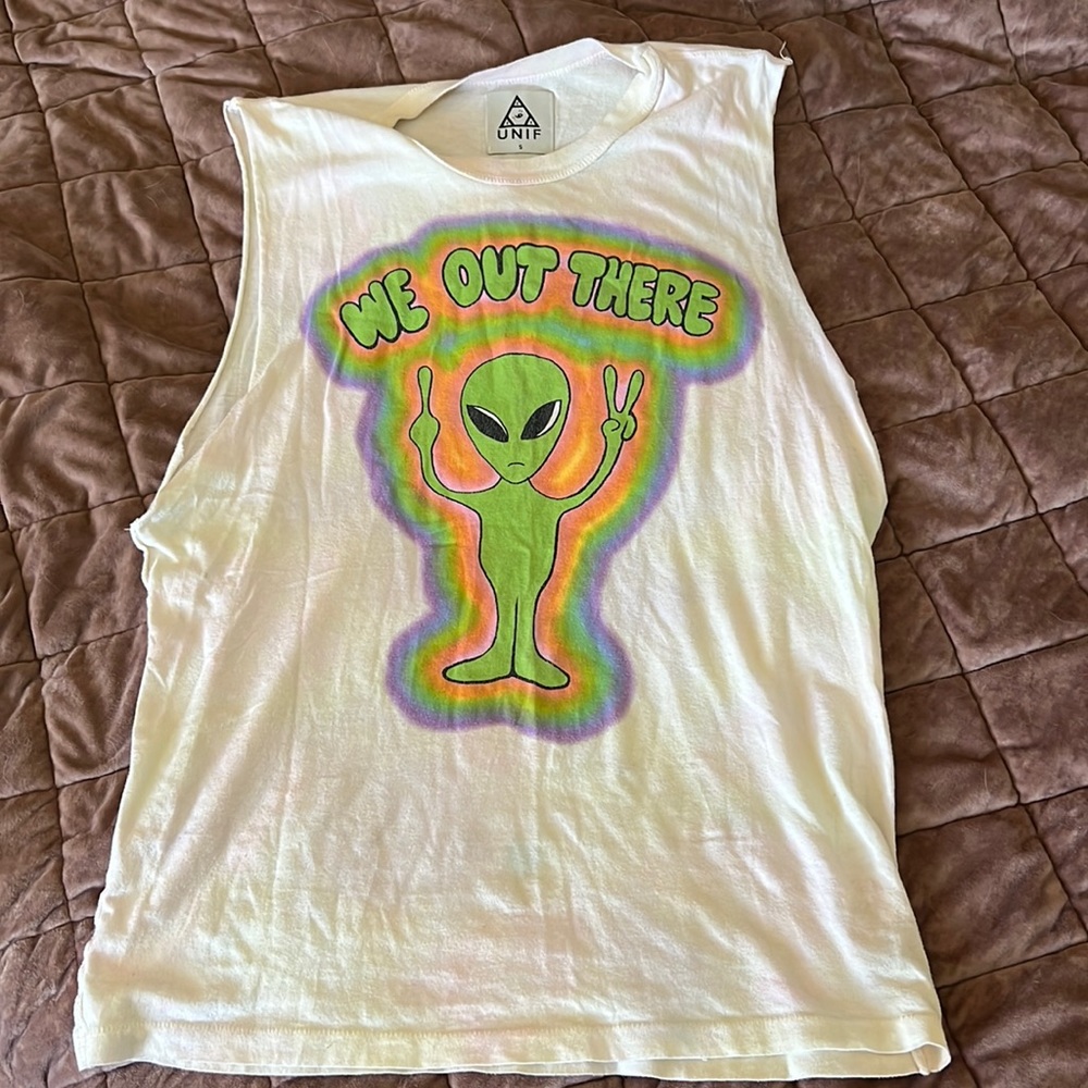 UNIF we out there alien muscle tank Small